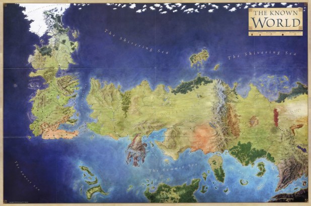 Карта Вестероса и Эссоса